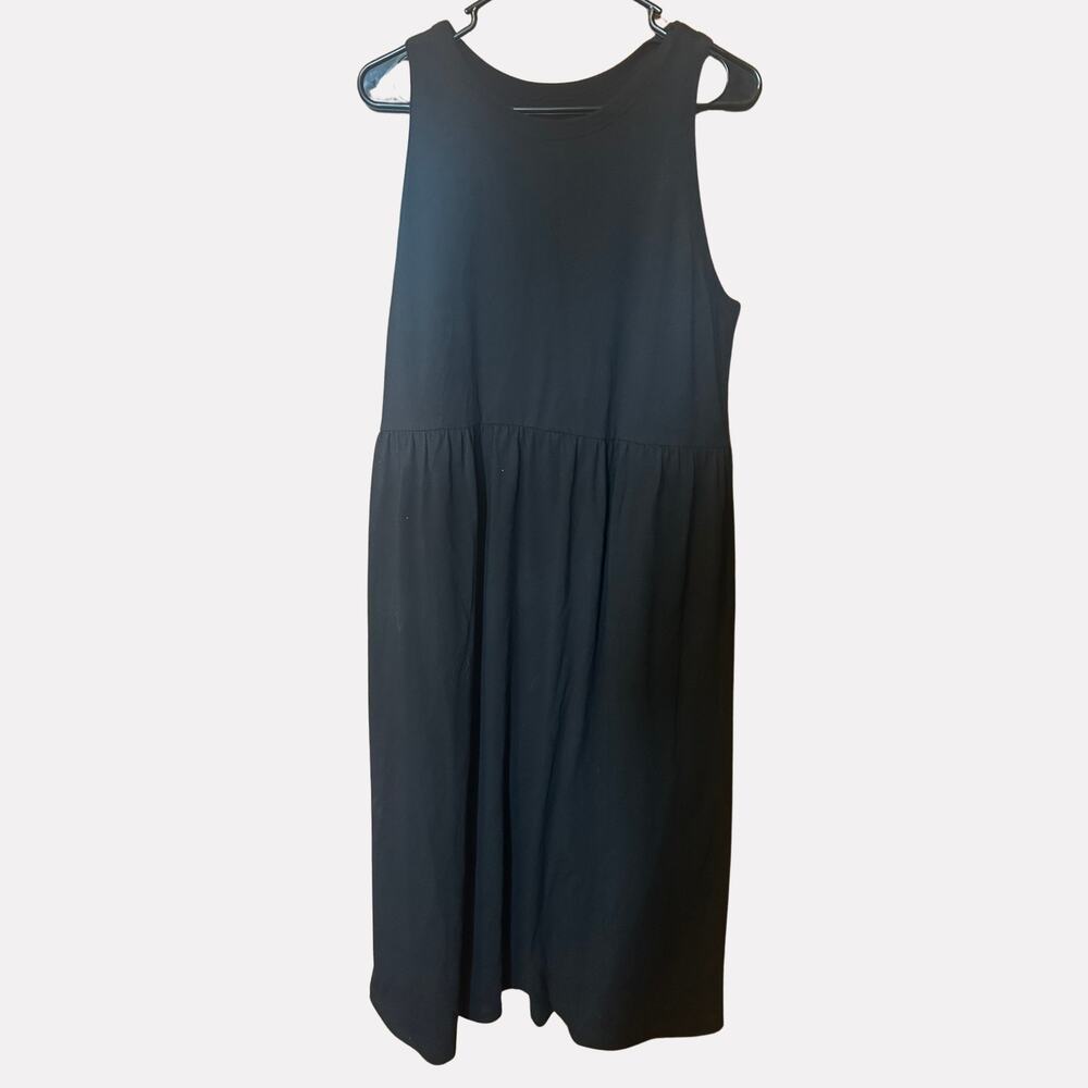 A New Day Black Maxi Dress XL Pockets Sleeveless Everyday Classic